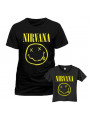 Duo Rockset t-shirt per papà Nirvana e Nirvana t-shirt bebè