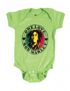 body bebè rock bambino Bob Marley One Love Lime