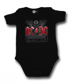 body bebè rock bambino ACDC Onesie Baby Black Ice