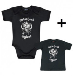 Idea regalo body bebè rock bambino Motörhead England & Motörhead England t-shirt bebè