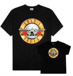 Duo Rockset t-shirt per papà Guns 'n Roses e Guns 'n Roses t-shirt bambini
