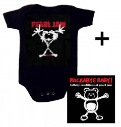 Idea regalo body bebè rock bambino Pearl Jam Stickman & Rockabye Baby Pearl Jam