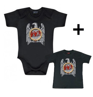 Idea regalo body bebè rock bambino Slayer Silver Eagle & Slayer t-shirt bebè