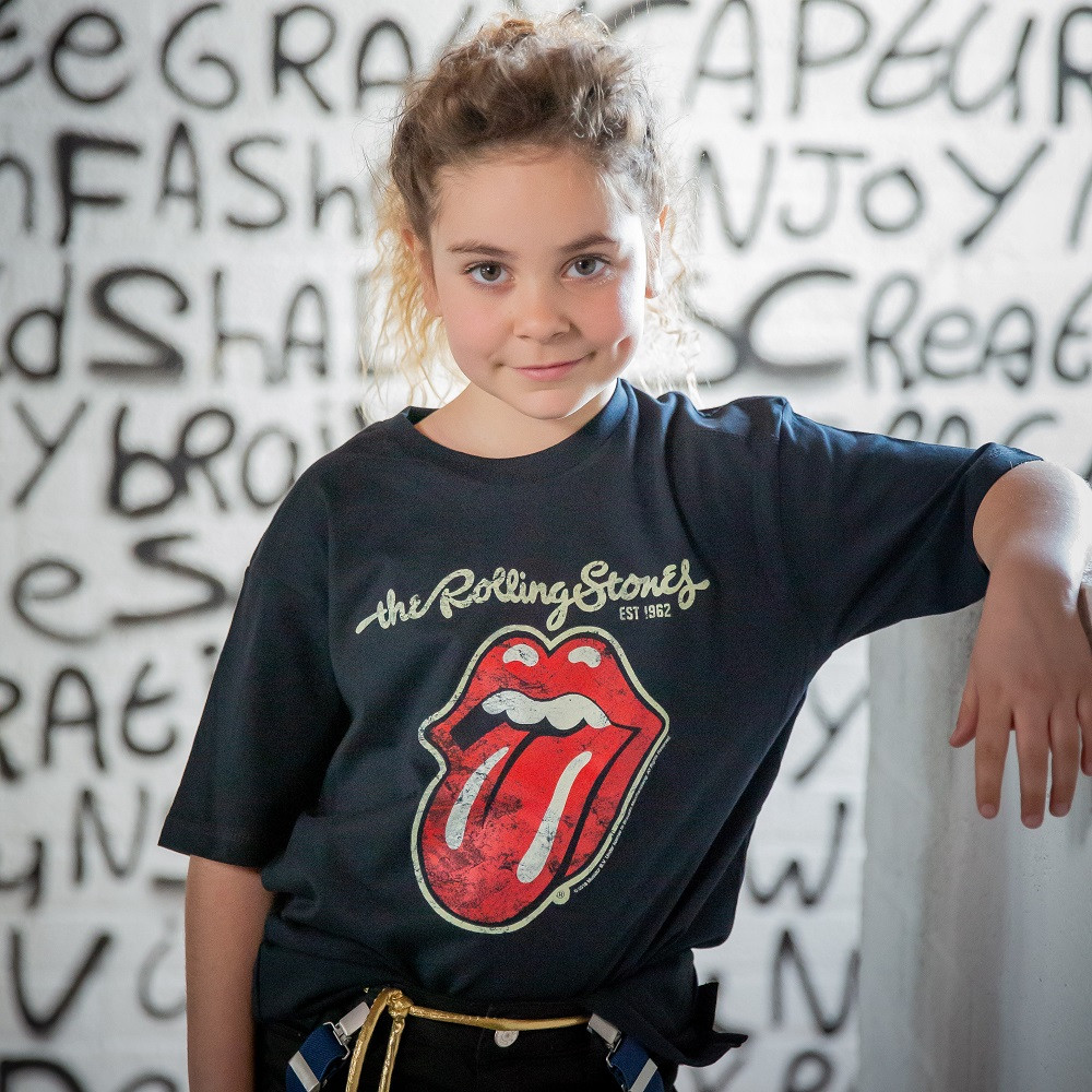T-Shirt Rolling Stones bambini New Tongue fotoshoot