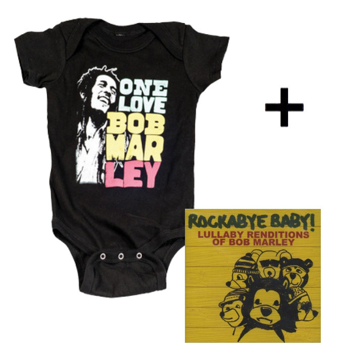 Idea regalo Body bebè Bob Marley Smile & Rockabye Baby Bob Marley