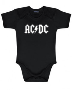 Body bebè AC/DC White Logo 