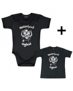 Idea regalo Body bebè Motörhead England & Motörhead England t-shirt bebè