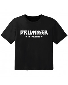 T-shirt Bambino Rock drummer in training
