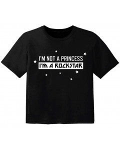 T-shirt Bambini Rock im not a princess im a rockstar