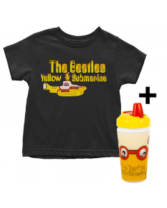 Idea regalo T-shirt bambini Beatles Yellow Submarine & Bicchiere con beccuccio anti-goccia 